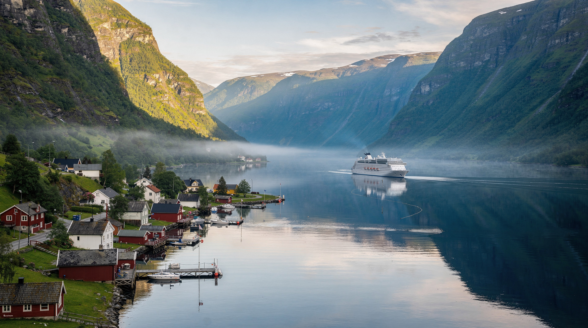 Flåm — the railway and the fjord